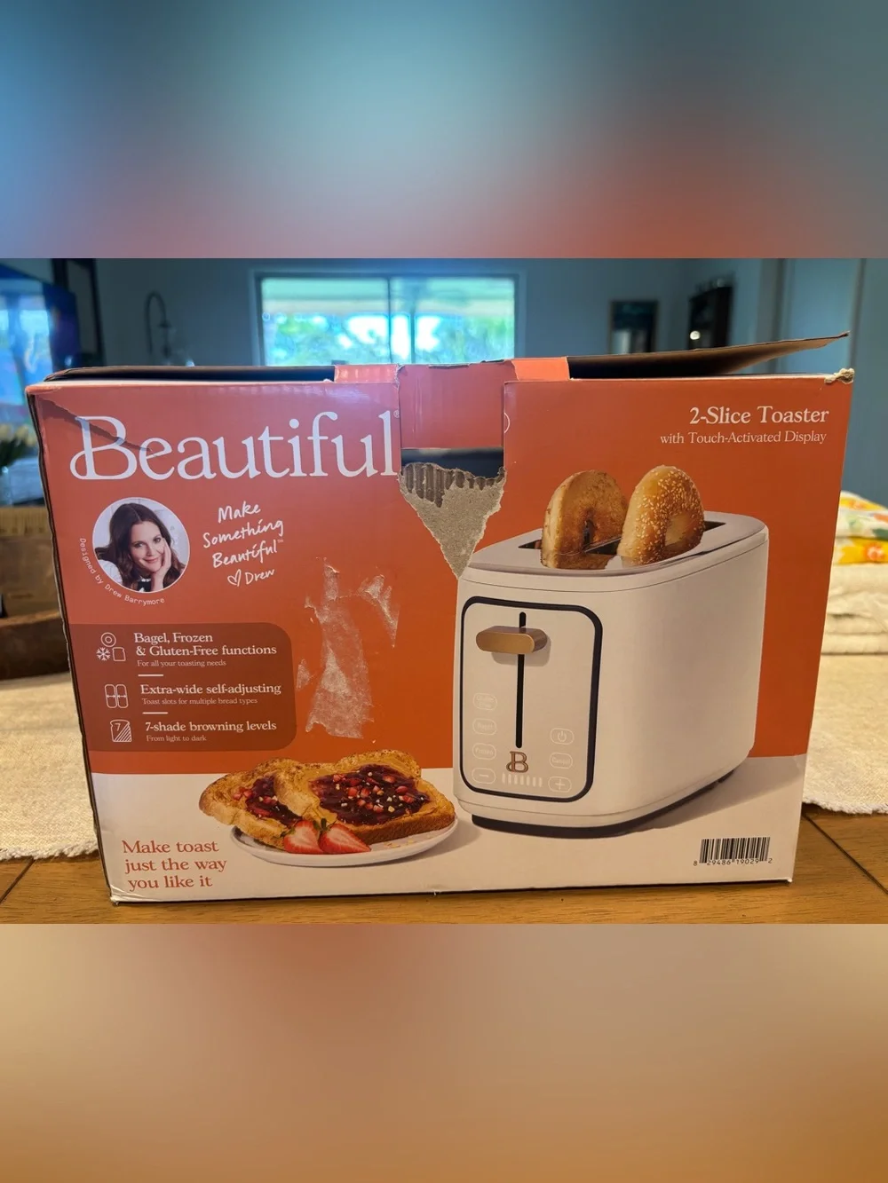 SOLD 🎉🎉Beautiful by Drew Barrymore 2-Slice Touchscreen Toaster White NEW